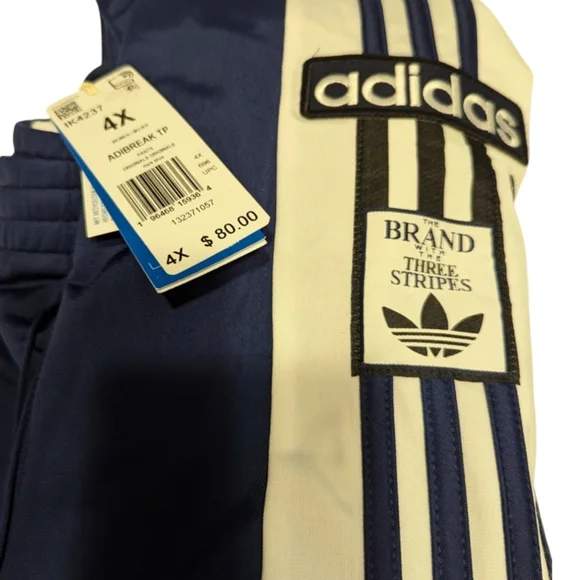 Adidas | 2 Pair Women's Snap Away Track Pants | 1 Blue 1 Purple | Plus Size 4X - Picture 6 of 14